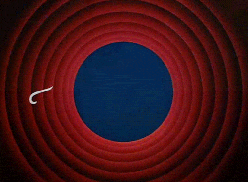 صورة GIF متحركة من نهاية حلقات "لوني تونز" الكرتونية الشهيرة، حيث تظهر عبارة "That's all Folks!" التي تعني "هذا كل شيء يا رفاق!"، وهي طريقة كلاسيكية ومناسبة للتعبير عن الخاتمة.