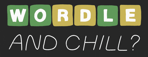 A person intensely focused on playing a word game, resembling Wordle, on a screen.