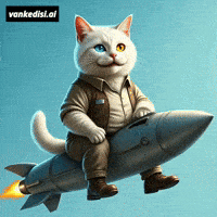 To The Moon Cat GIF by vankedisi