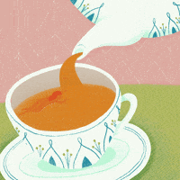 Tea Time Swimming GIF by Rebecca Rothman