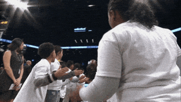 high five brooklyn nets GIF by NBA