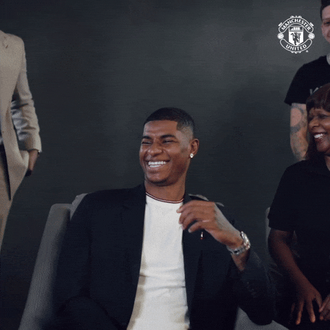Happy Marcus Rashford GIF by Manchester United