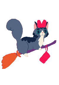 Flying Kikis Delivery Service Sticker by Poupoutte