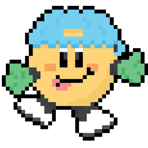 Happy Pixel Sticker