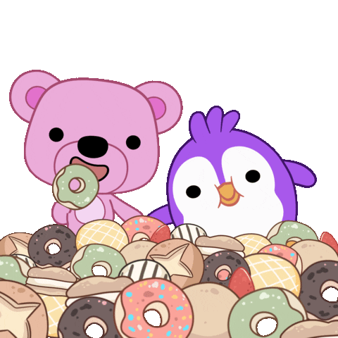 Hungry Om Nom Sticker by Squeaky and Roy