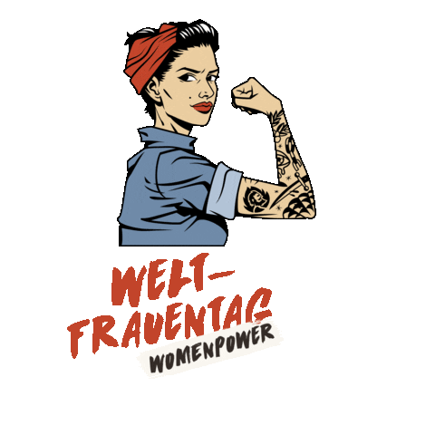 burnhardgrills female empowerment womensday strong woman Sticker