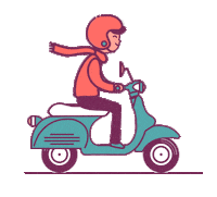 delivery biker Sticker by CityXerpa