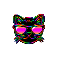 Cat Art Sticker by Omer Studios