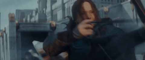 Jennifer Lawrence Arrow GIF by The Hunger Games: Mockingjay Part 2