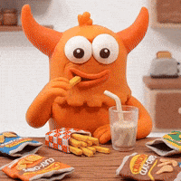 Hungry French Fries GIF by Momo & Tulus