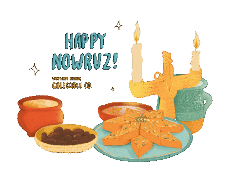 Pahlavi Happy Nowruz Sticker by Golesorkh Co.