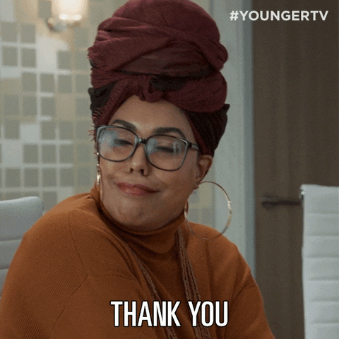 Deadre Aziza Thank You GIF by YoungerTV