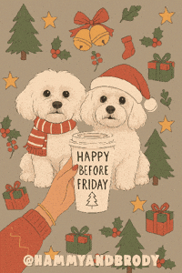 Merry Christmas Dog GIF by HammyandBrody