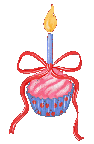 Cake Candle Sticker by Helga Valdis   #krotdagsins