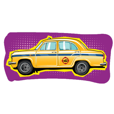 huezany giphyupload taxi kolkata bangla Sticker