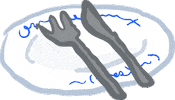 thisisjokang christmas knife plate fork Sticker