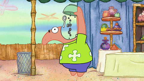 Patrick Star Eating GIF by SpongeBob SquarePants
