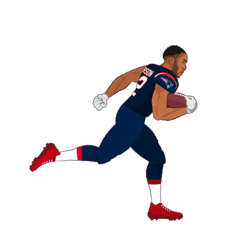 Run Fast New England Patriots Sticker by Panini America