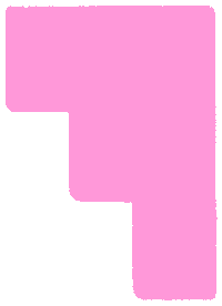 yourbuddymeg pink abstract geometric shape Sticker