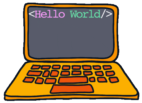 Coding Hello World Sticker by Digitalgefluester