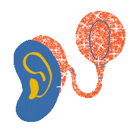 Sound Ear Sticker by #SurdosQueOuvem