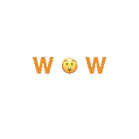 Orange Wow Sticker by Gazing Through Glass