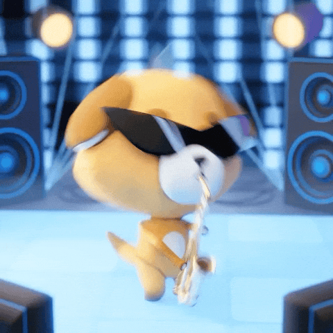 Vibing Playing Music GIF by The Plooshies