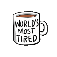 Tired Coffee Sticker by Dami Lee