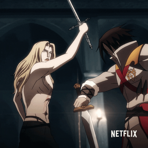 fight sword GIF by NETFLIX