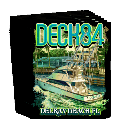 Deck84 giphygifmaker fishing boating deck84 Sticker