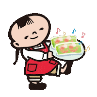 Happy Sticker by KENMIN FOODS