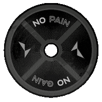 Carpatree workout gym weight no pain no gain Sticker