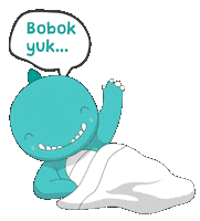 Sleepzilla tired sleep rebahan bobok Sticker