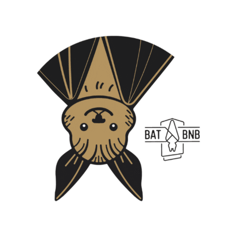 BatBnB giphygifmaker bat bats batbnb Sticker