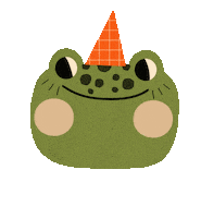 Thanks Frog Sticker by Little Mel