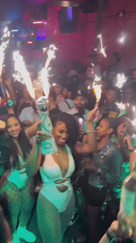 party dancing happy birthday club lit GIF