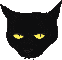 nanaths cat black gato black cat Sticker