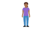 Woman Standing Sticker by EmojiVid
