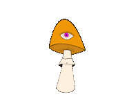 Adeleplanteverte eyes mushroom champignon adeleplanteverte Sticker
