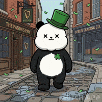 St Patricks Day Good Luck GIF by Kanpai Pandas
