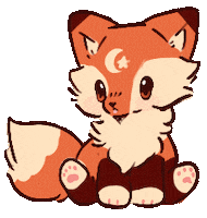 Fox Peach Sticker