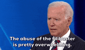 Joe Biden Filibuster GIF by GIPHY News