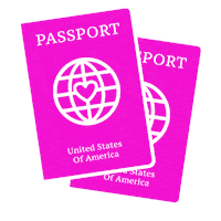 World Travel Pink Sticker by BuddyLove