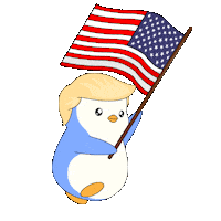 Donald Trump Crypto Sticker by Pudgy Penguins