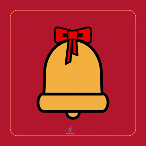 A-Teart natale oro bells rosso GIF