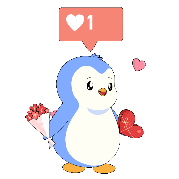 Heart Love Sticker by Pudgy Penguins