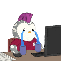 Sad Still Waiting Sticker by Pudgy Penguins