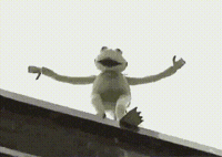Kermit Jumping GIF
