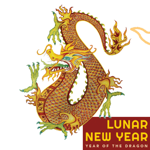 Chinese New Year Dragon Sticker by The Nelson-Atkins Museum of Art
