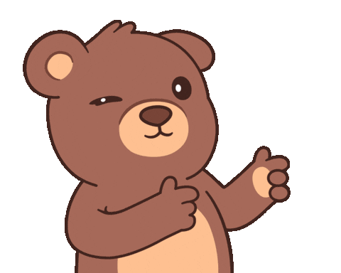 Pew Pew Good Job Sticker by BEARISH